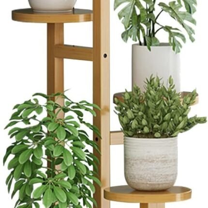 5 tier wooden flower plant stand for living room, office, balcony