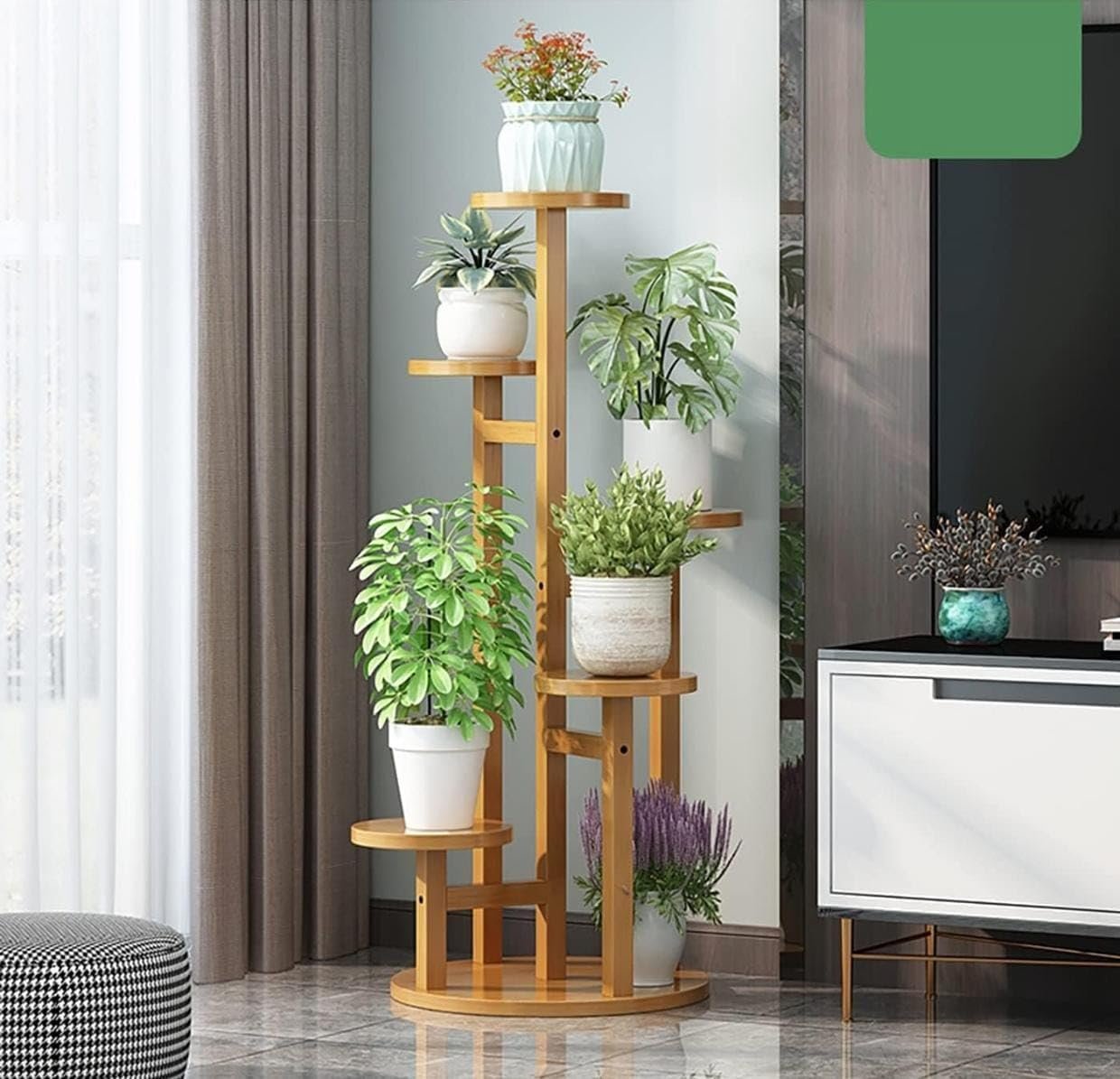 5 tier wooden flower plant stand for living room, office, balcony 5 tier wooden flower plant stand for living room, office, balcony