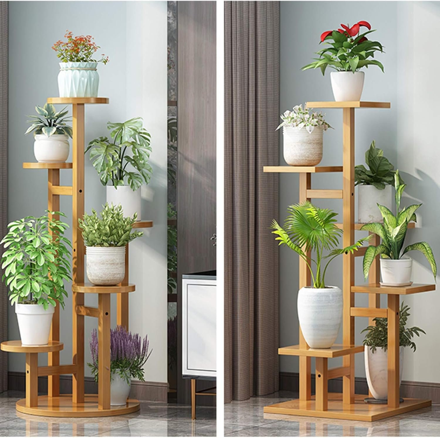 5 tier wooden flower plant stand for living room, office, balcony 5 tier wooden flower plant stand for living room, office, balcony