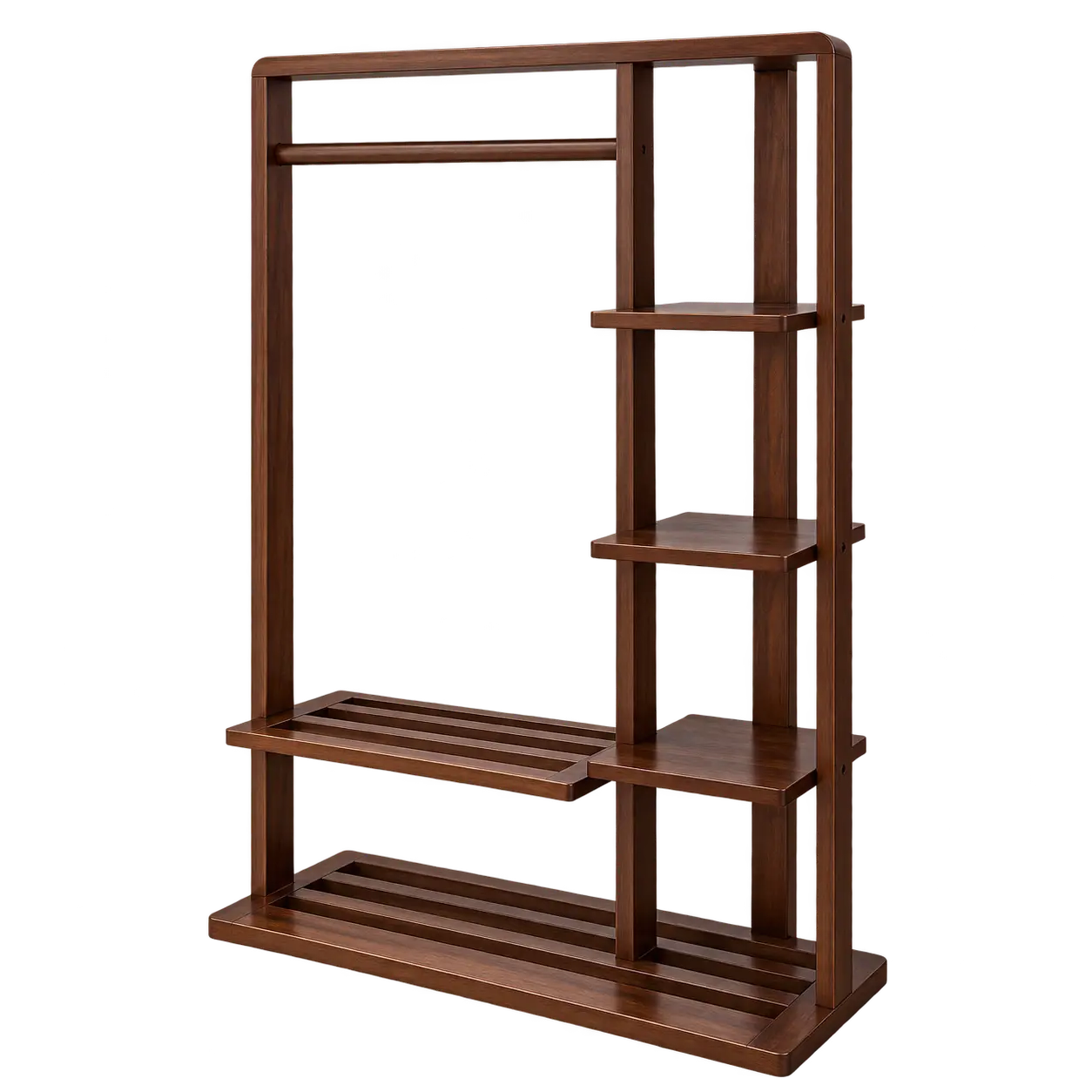 4. wooden clothes rack with 5 shelves storage rack 4. wooden clothes rack with 5 shelves storage rack