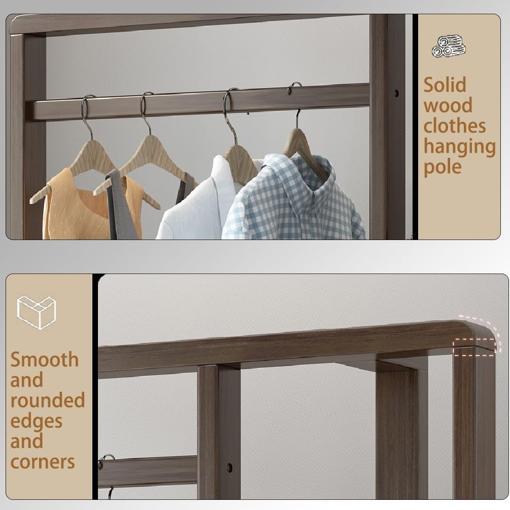 7. wooden clothes rack with 5 shelves storage rack 7. wooden clothes rack with 5 shelves storage rack