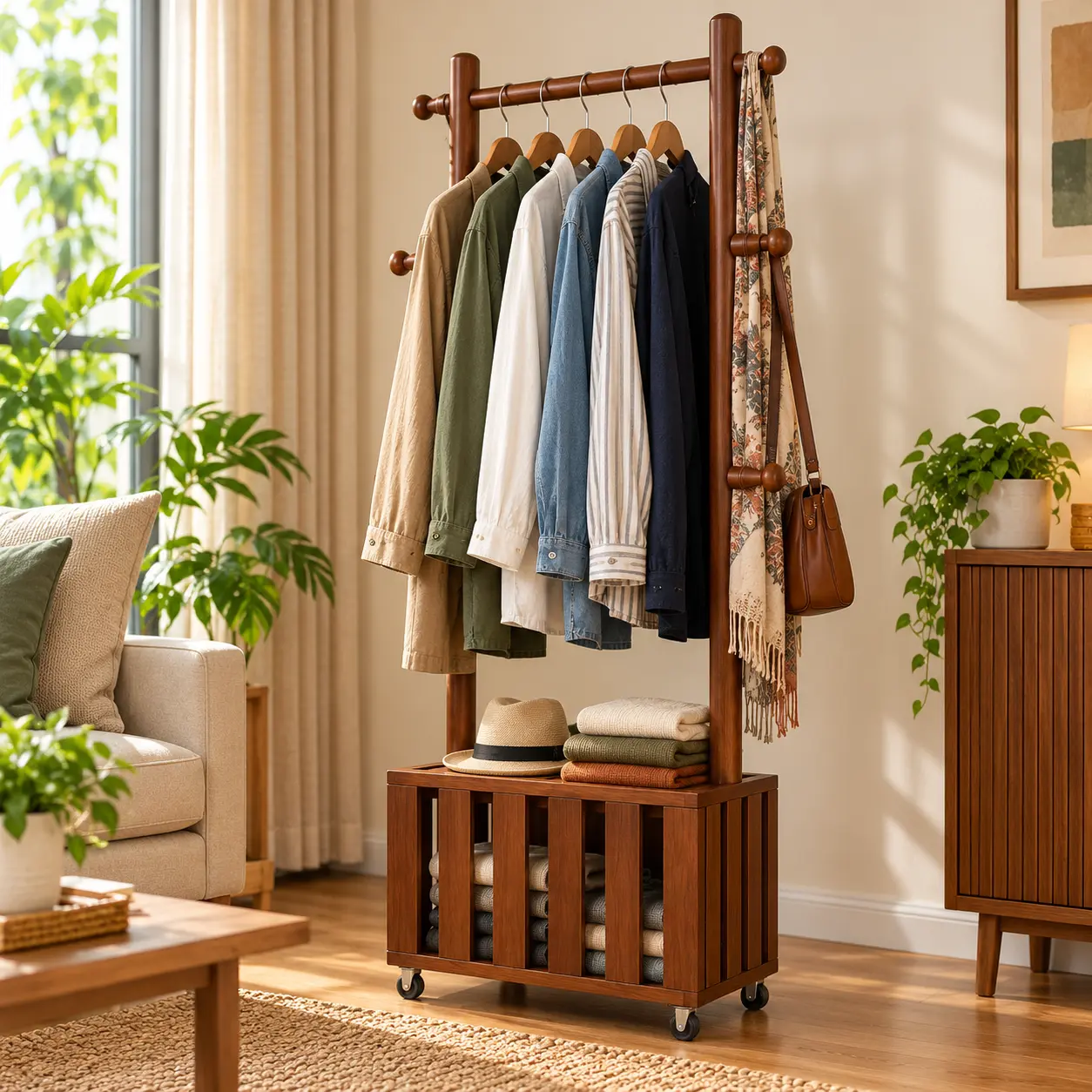 wooden clothes hanger stand with wheels 3 wooden clothes hanger stand with wheels 3