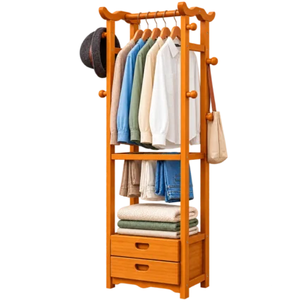 wooden multi purpose alna with storage shelves 1